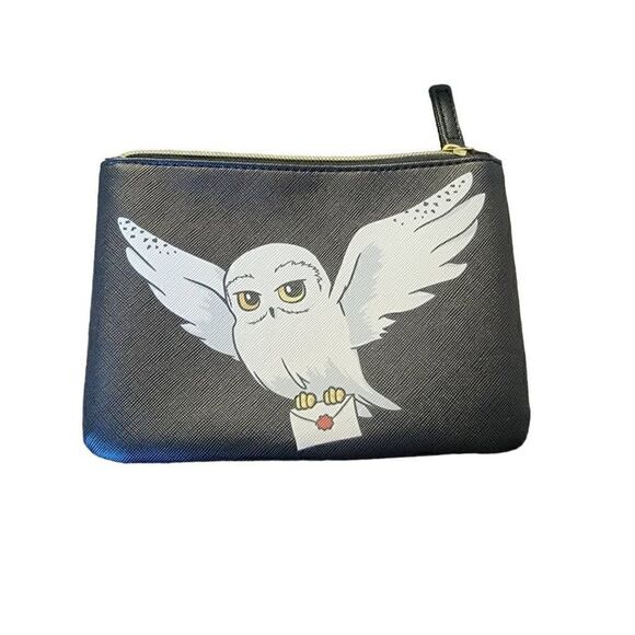 Wizarding World Harry Potter Cosmetic Bag Hedwig Owl Zipper Pouch - Picture 1 of 4